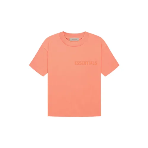 Fear of God Essentials Кораллово-красные унисекс футболки