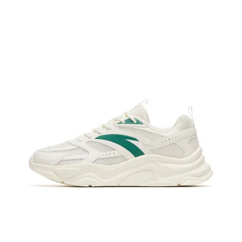 ANTA Life Collection Легкий Низкий Топ Спортивная Повседневная Обувь Мужская Белый Зеленый