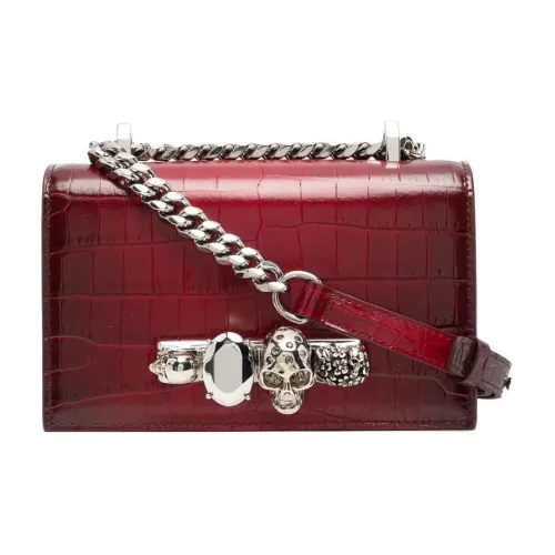 Alexander McQueen Телячья кожа Сумка через плечо Сумка на плечо Женская Красная