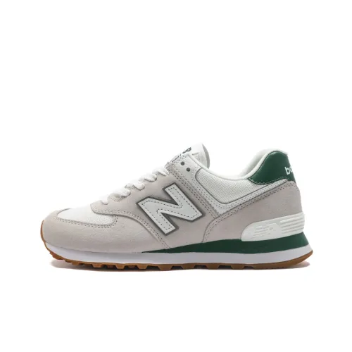 New Balance NB 574 Low Топ Повседневные Беговые Кроссовки Унисекс Серый Белый Зеленый