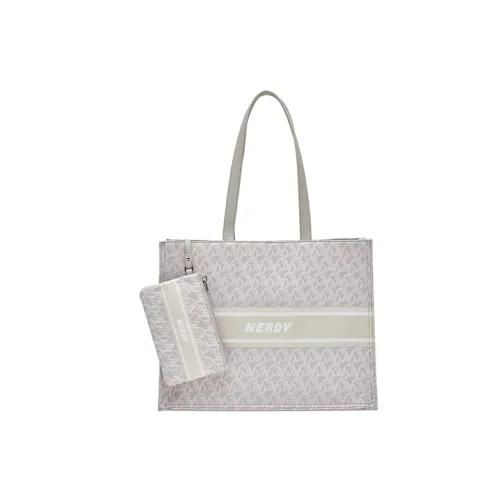NERDY Полиэстер Тоут Сумка Сумка для покупок Комбинированная сумка Сумка на плечо Unisex Light Серый