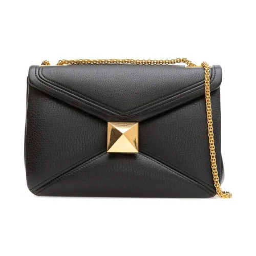Valentino Телячья кожа Портативная Сумка через плечо Сумка на плечо Женская Черная