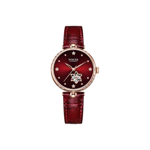 POSCER Heartfelt Collection Автоматические механические часы Женские часы Красный циферблат 51026L.REE