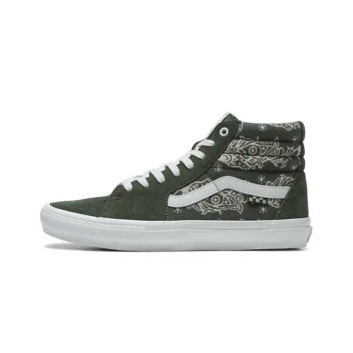 Vans SK8 Skate High Топ Кроссовки для скейтбординга Унисекс Зеленый Белый