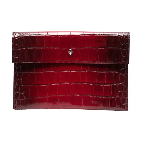 Alexander McQueen Телячья кожа Клатч Женский Красный