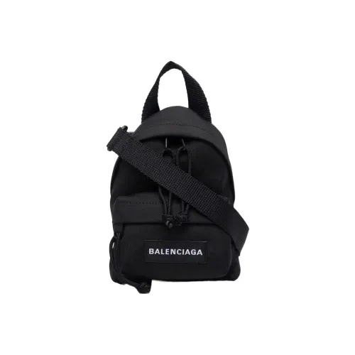 Balenciaga Explorer Ткань Маленький Рюкзак Сумка-переносчик Сумка через плечо Мини Мужская Черная