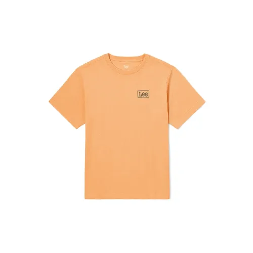 Lee FW22 Прямой крой T-рубашка мужская цвет лосось