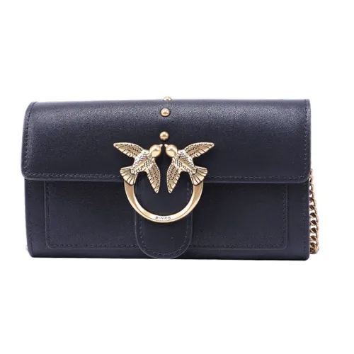 PINKO Телячья кожа Цепочка Кошелек Сумка через плечо Сумка на плечо Женская Черная