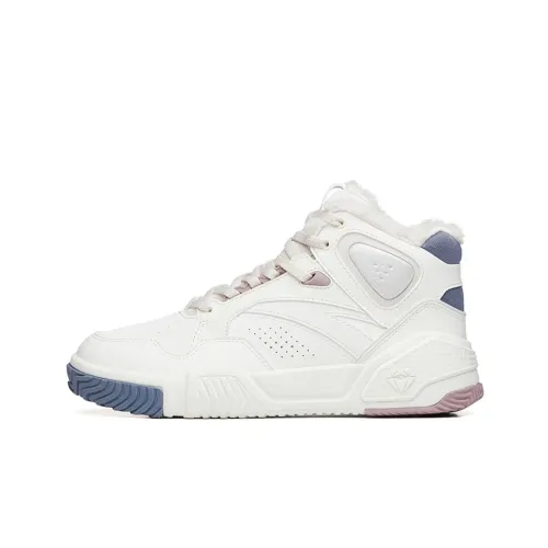 ANTA Пламя Устойчивые к истиранию Высокие Кроссовки для скейтбординга Женские Белые Серые