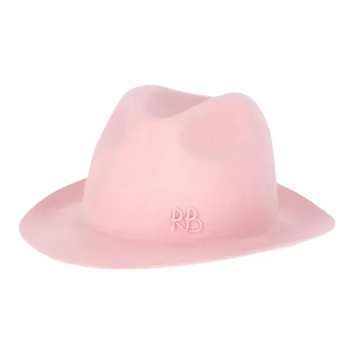 RUSLAN BAGINSKIY Шерстяной войлок Цилиндры Женские Розовый