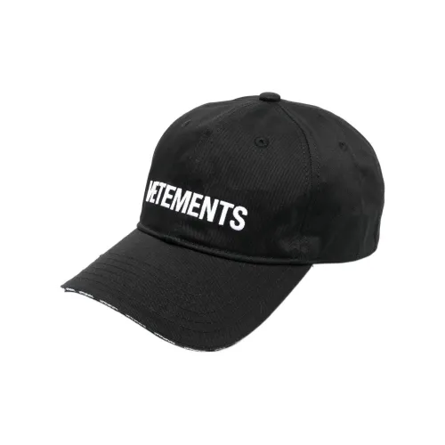 Vetements Хлопковые Кепки Мужские Черные