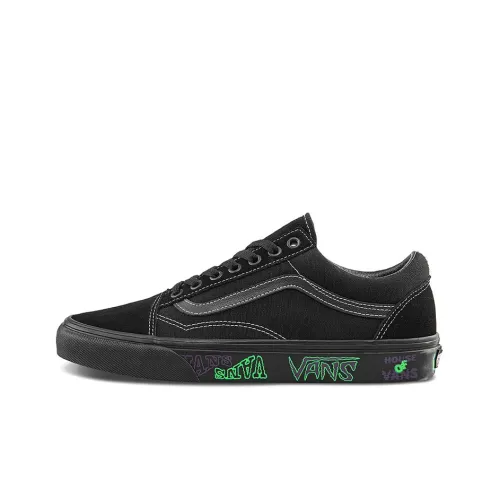 Vans Old Skool Collection Низкие Кроссовки для Скейтбординга Унисекс Черные Зеленые