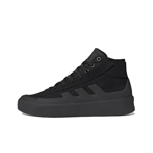 Adidas Znsored Hi Slip-Resistant Abrasion-Resistant High Top Skateboarding Shoes Unisex Black Adidas Znsored Hi Slip-Resistant Abrasion-Resistant Высокие Кроссовки для Скейтбординга Унисекс Черные