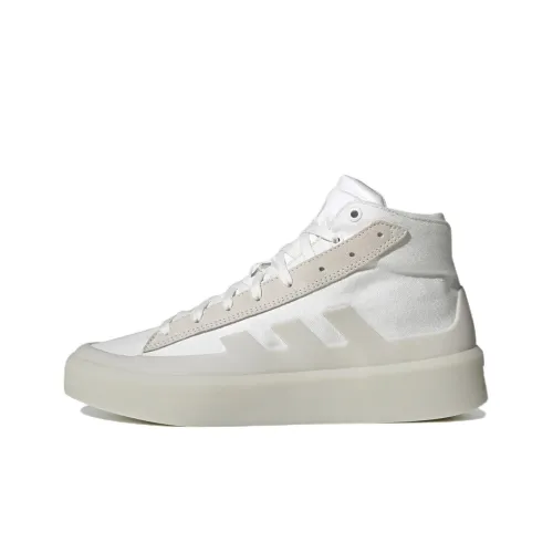 Adidas Znsored Hi Противоскользящие Устойчивые к истиранию Высокие Кроссовки для скейтбординга Унисекс Белый Серый