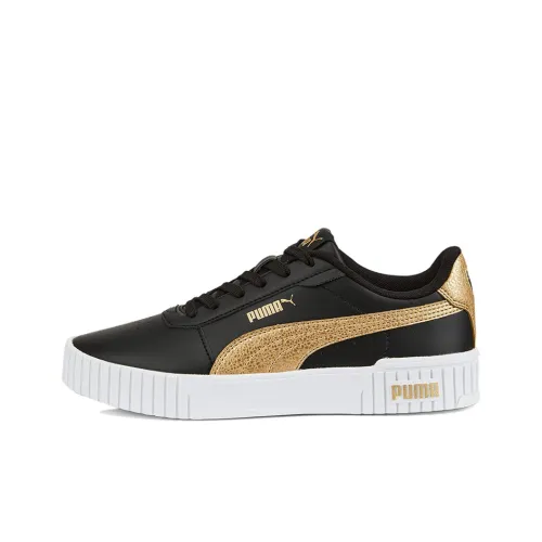 PUMA Basket Carina 2,0 Low Топ Скейтборд Кроссовки Женские Черный Золото