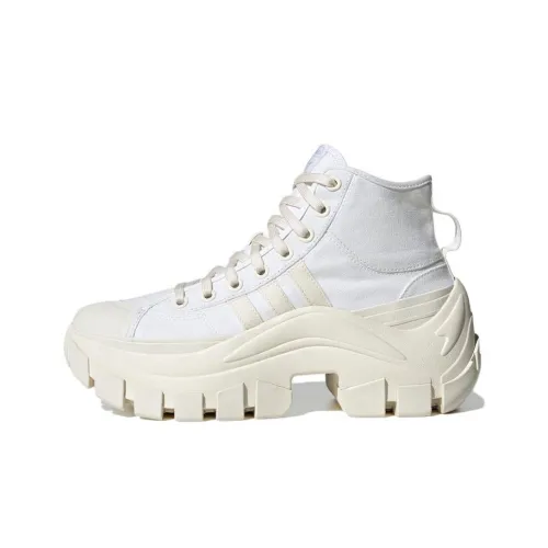 Adidas Originals NIZZA Hi Xy22 Противоскользящие Устойчивые к истиранию MID Скейтбординг Кроссовки Унисекс Белый