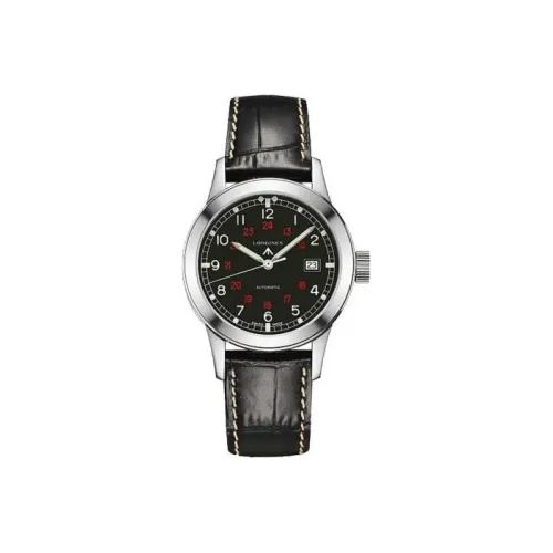 LONGINES Автоматический Механический Механизм Мужские Часы Черный Циферблат