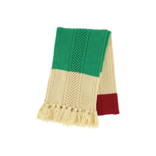 GUCCI Вязаные шарфы Красный/зеленый Унисекс