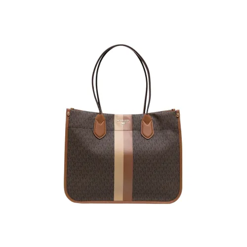 MICHAEL KORS Heidi Кожа Тоут Сумка Сумка для покупок Сумка Сумка через плечо Большая Женская Коричневая