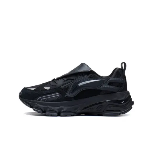 Подкладка Амортизация Противоскользящий Устойчивый к износу Светоотражающий Низкий Отскок Кроссовки для бега Мужской Черный