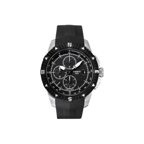 TISSOT Автоматический Механический Механизм Мужские Часы 44 мм Черный