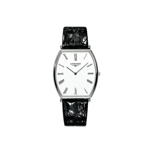 LONGINES Jialan Collection Кварцевый механизм Мужские часы Циферблат 38,3*35 мм Белый Нержавеющий корпус Стальной корпус Кожаный ремешок