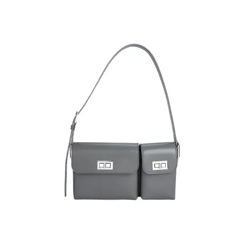 By Far Billy Телячья кожа Сумка на плечо Сумка Сумка через плечо Женская Серый