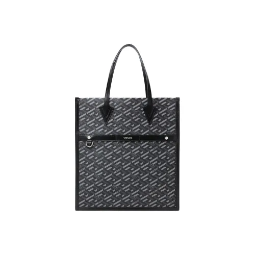 VERSACE Сумка Tote из коровьей кожи с украшением сумка для покупок сумка через плечо мужская сумка синий черный