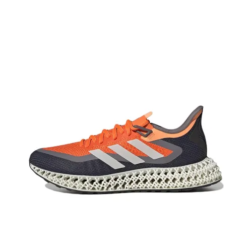 Adidas 4DFWD 2 Устойчивый к истиранию Дышащие Противоскользящие Низкие Беговые кроссовки Мужские Оранжевые Черные