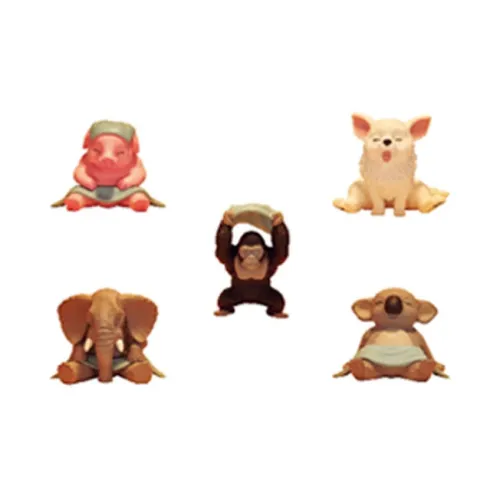 BANDAI Животные Sauna Коллекция 03 Счастливый Draw Цельная коробка 5 шт