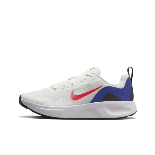nike Wearallday Shock Absorbers Slip Resistant Abrasion Resistant Low Top Резиновый Повседневный Беговые кроссовки Женские Белый Красный