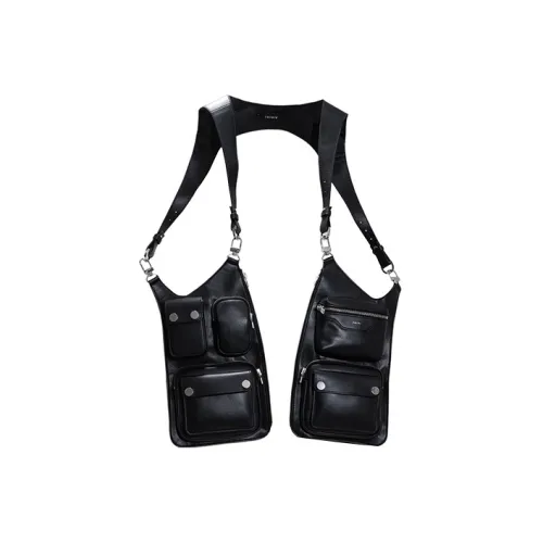 AMIRI GRAIN LEATHER Одно плечо Бананка Мужской Черный