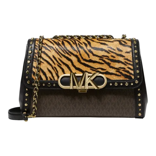 MICHAEL KORS Паркер Кожа Сумка с цепочкой Сумка через плечо Сумка на плечо Экстра-большая Женская Темно-коричневая