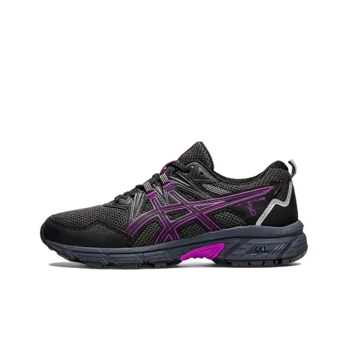 Asics Gel Venture 8 Low Топ Беговые кроссовки Женские Черный Фиолетовый