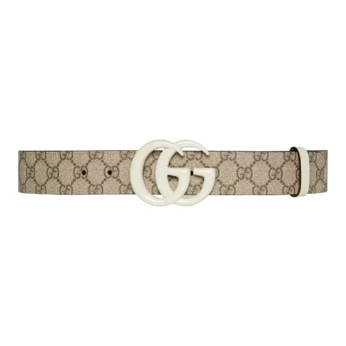 GUCCI Кожаные ремни Женские Коричневый Ширина 4CM