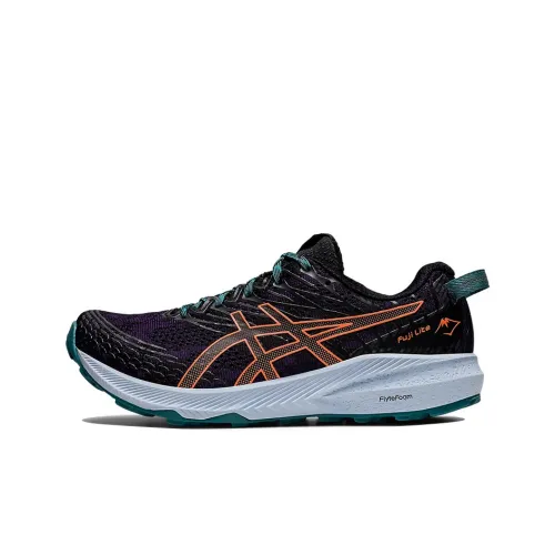 Asics Fuji Lite 3 Low Топ Беговые кроссовки Женские Черный Оранжевый