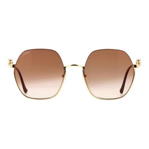Cartier Sunglasses Золотой/Коричневый Женские