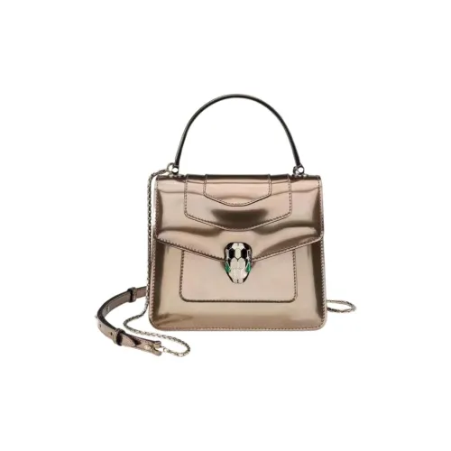 BVLGARI Serpenti Forever Series Корова Кожа Аккордеон Сумка Сумка через плечо Сумка для женщин