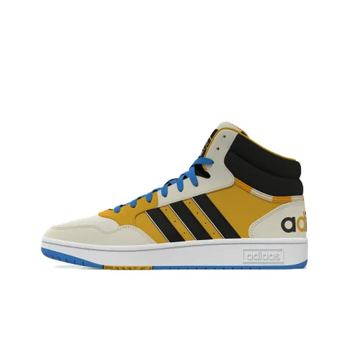 ADIDAS NEO Hoops 3,0 Magic Ring Abrasion Resistant MID Top Скейтборд Кроссовки Unisex Бежевый Желтый