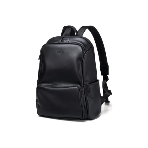 GOLF Кожа Рюкзак Большой Мужской Черный