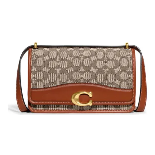 COACH Bandit Коровья кожа с тканью Сумка через плечо Сумка на плечо Средняя Женская