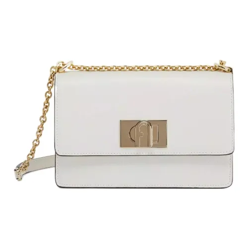 Furla 1927 Collection Текстурированная кожа Сумка через плечо Мини Женская Белая