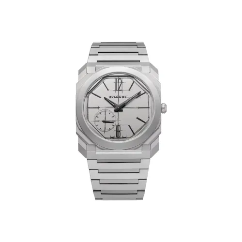 BVLGARI Octo Collection Часы Автоматический Механический Механизм Титан Ремешок Серый Циферблат Мужской 103672