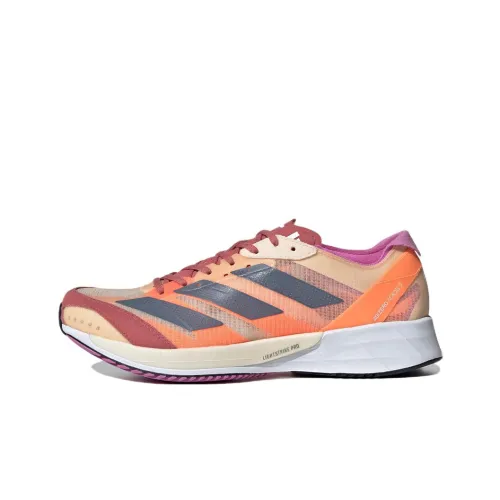 Adidas Adizero Adios 7 Low Топ Повседневные Беговые Кроссовки Женские Оранжевые Синие