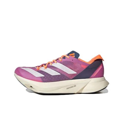 Adidas Adizero Adios Pro 3 Low Топ Карбоновая плита Марафон Обувь для бега на длинные дистанции Унисекс Фиолетовый
