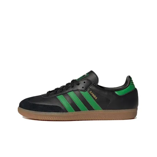 Adidas Originals Samba Team Low Скейтборд Кроссовки Унисекс Черный Зеленый