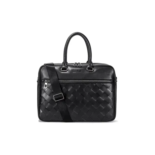 Ace Paul Сумка через плечо из крупнозернистой текстуры коровьей кожи Сумка Сумка для ноутбука Сумка-досье Средний Мужская Черная