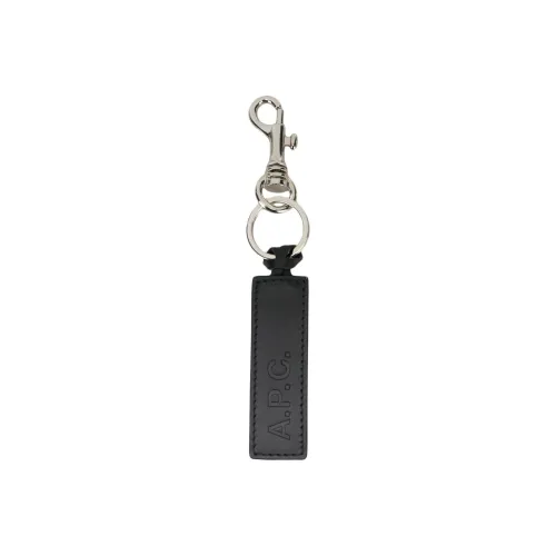 A.P.C Keychain из телячьей кожи мужской черный