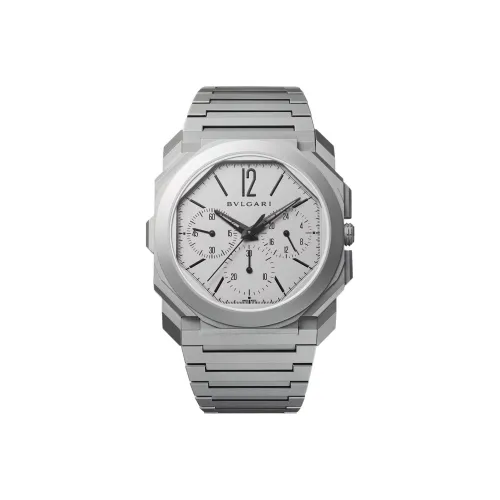 BVLGARI Octo Finissimo Часы Прозрачная Крышка Корпуса, Циферблат И Браслет Из Титана С Пескоструйной Отделкой