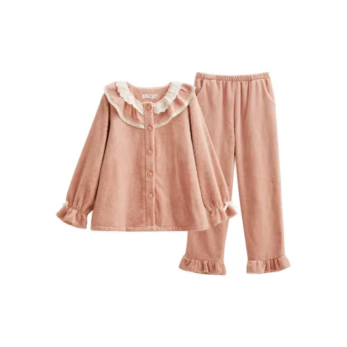 Q'NIANMA Молочно-оранжевый Женский комплект пижам